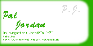 pal jordan business card